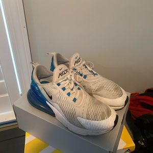 Nike Air Max 270, Blue and White, Size 10.5